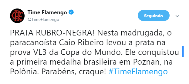 Medalha Rubro-Negra: paracanoísta conquista prata para o Brasil Medalha Rubro-Negra: paracanoísta conquista prata para o Brasil
