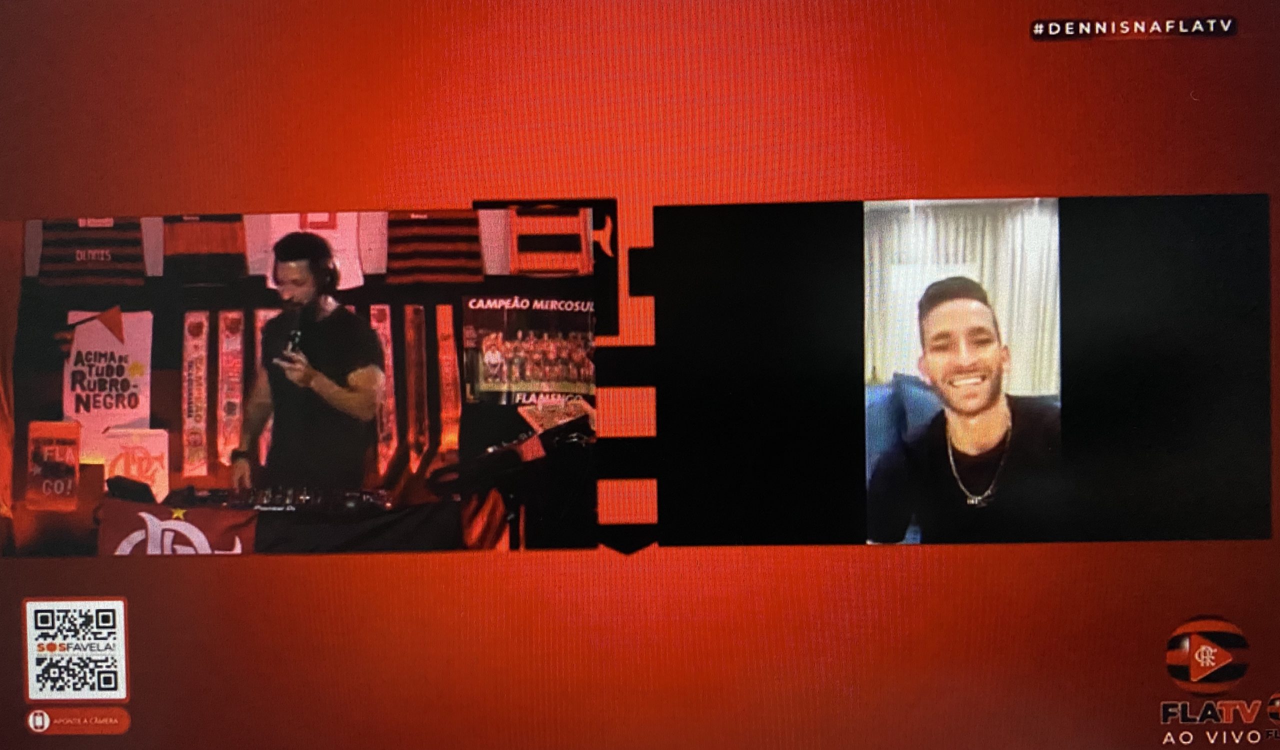 Gabigol, Arrascaeta e Léo Pereira marcam presença em live de Dennis Dj nas redes sociais do Flamengo