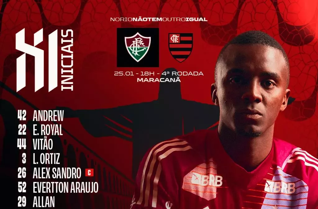Escalação do Flamengo contra o Fluminense no Campeonato Carioca de 2026